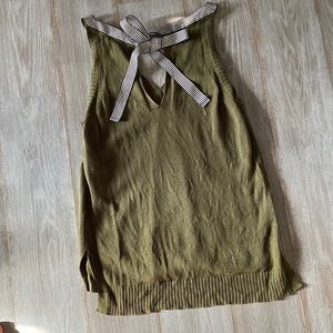 3for$20 J Crew | 100%cotton No sleeve tops khaki w/ribbon SzS